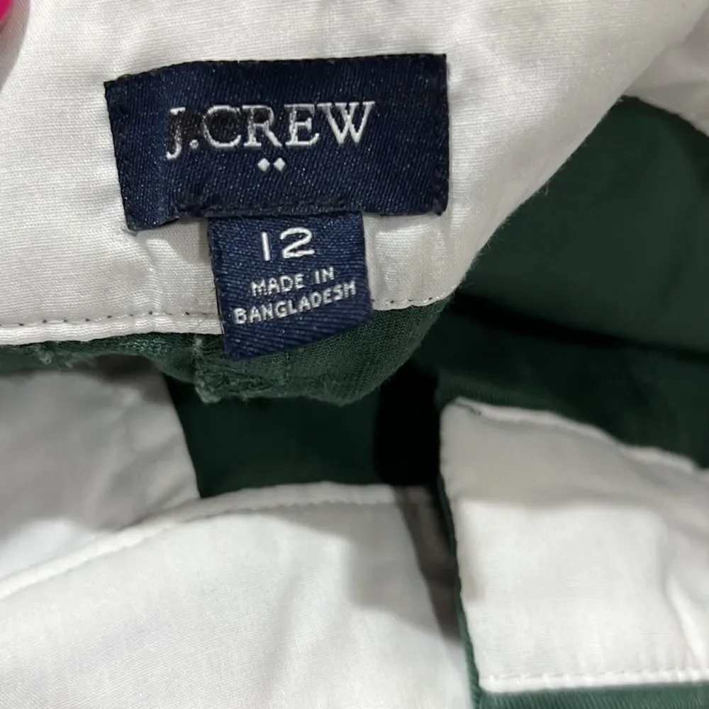 J. Crew Factory 5" classic chino short in green NWOT size 12 - Picture 7 of 10